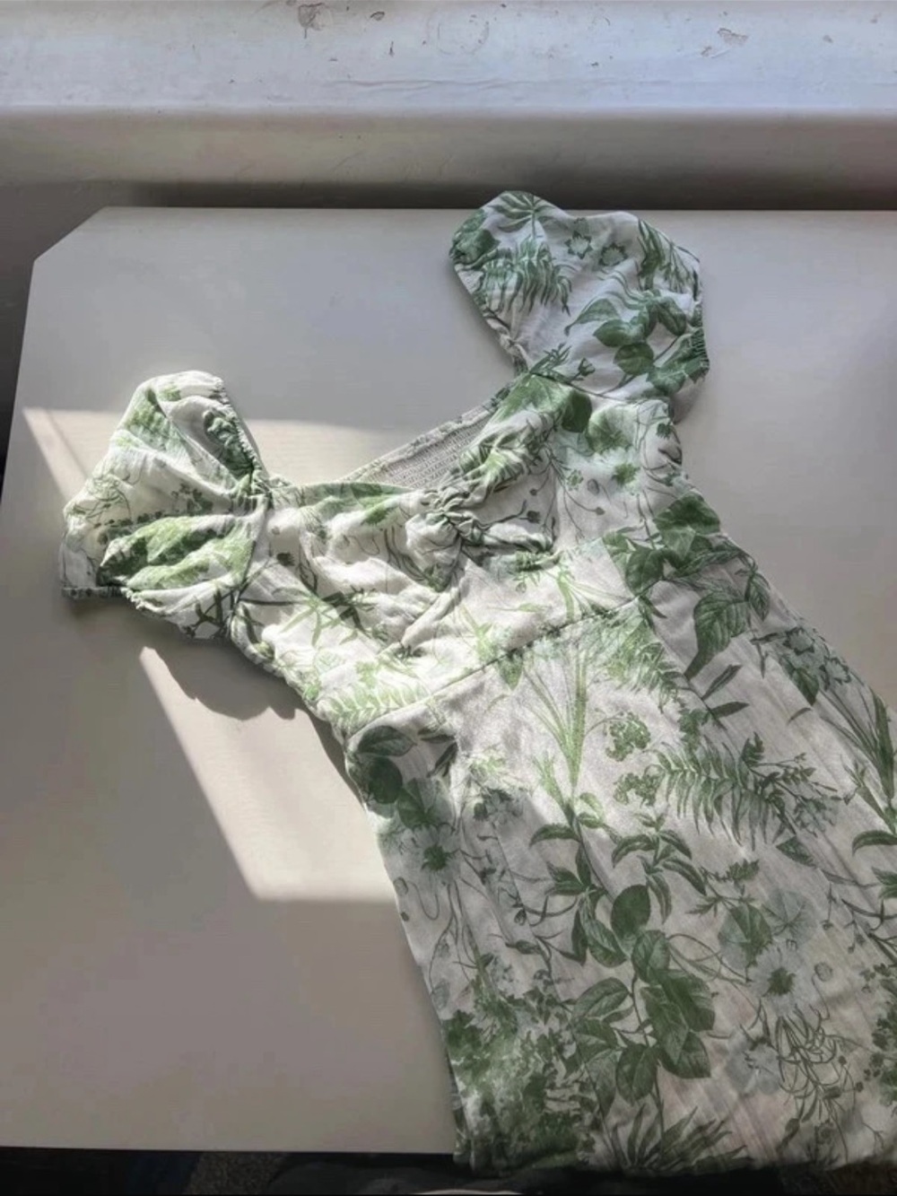 REVOLVE Green Botanical Midi Dress